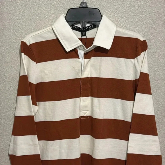 VERONICA BEARD Striped Dusty Rugby Long Sleeve Collared Mini Dress Fall - Picture 3 of 6